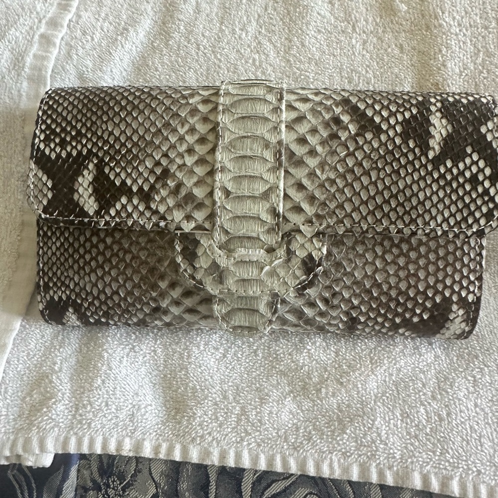 New Natural Lizard Leather Grand Pelle Crossbody/Wallet
